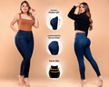 Colombian Lipo Jeans with 360° Built-In Shapewear, Push-Up Effect & Side Button Detail