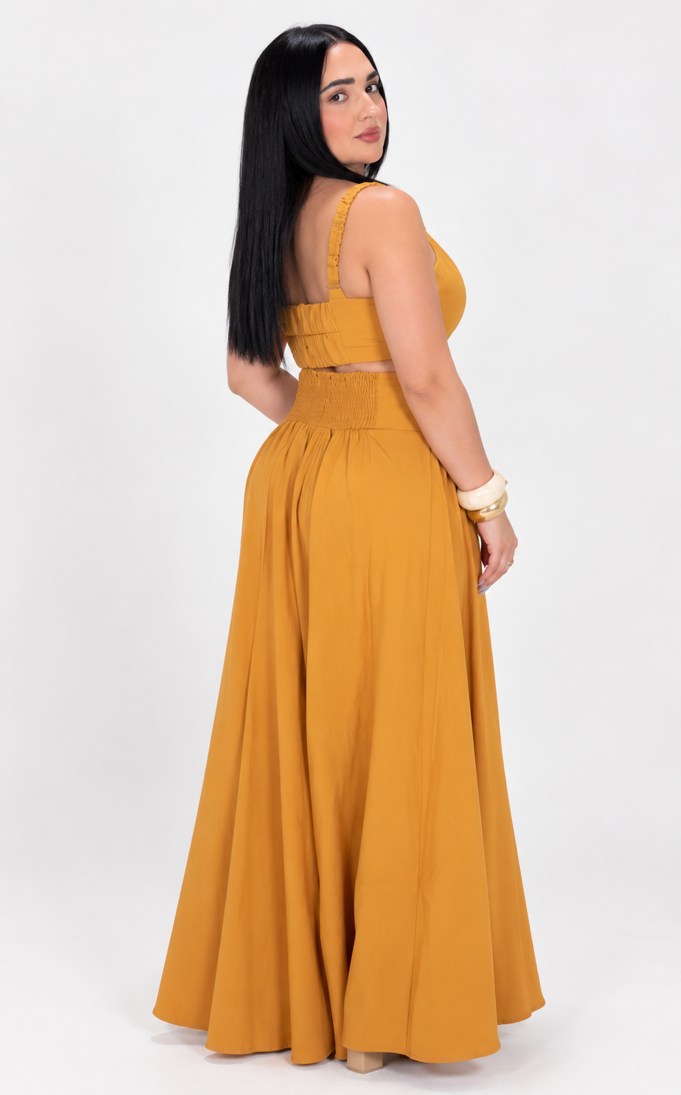 Elegant Two-Piece Set with Strappy Top & Maxi Palazzo Pants